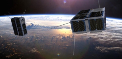 small satellites in space